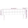 Kopfteil aus cremefarbenem Stoff mit LED 163x16x78/88 cm von vidaXL, Kopf- und Fußteile - Ref: Foro24-3123247, Preis: 72,90 €...