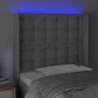 Headboard with LED gray synthetic leather 83x16x118/128cm by vidaXL, Headboards and footboards - Ref: Foro24-3124124, Price: ...