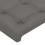Kopfteil mit LED-grauem Kunstleder 83x16x118/128cm von vidaXL, Kopf- und Fußteile - Ref: Foro24-3124124, Preis: 80,74 €, Raba...