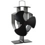 Ventilador de estufa accionado por calor 3 aspas negro de vidaXL, Ventiladores para chimeneas de leña - Ref: Foro24-51236, Pr...