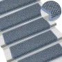 Alfombra autoadhesiva escalera sisal 30 uds 65x21x4 cm azul