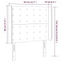 Kopfteil mit LED-grauem Kunstleder 83x16x118/128cm von vidaXL, Kopf- und Fußteile - Ref: Foro24-3124124, Preis: 80,74 €, Raba...