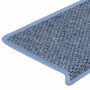 Alfombra autoadhesiva escalera sisal 30 uds 65x21x4 cm azul