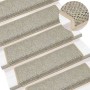 Alfombra autoadhesiva escalera sisal 30 uds 65x21x4 cm Green