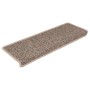 Alfombra autoadhesiva escalera sisal 30 uds beige oscuro