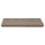Alfombra autoadhesiva escalera sisal 30 uds beige oscuro