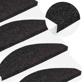 Alfombrilla autoadhesiva escalera 30uds antracita 65x22,5x3,5cm