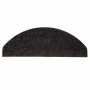 Alfombrilla autoadhesiva escalera 20 uds negro 56x17x3 cm