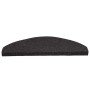 Alfombrilla autoadhesiva escalera 20 uds negro 65x22,5x3,5 cm