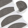 Alfombrilla autoadhesiva escalera 20 uds gris 56x17x3 cm