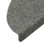 Alfombrilla autoadhesiva escalera 30 uds gris 56x17x3 cm