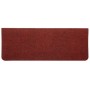 Alfombrilla autoadhesiva escalera 30 uds rojo 65x24,5x3,5 cm