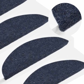 Alfombrilla autoadhesiva escalera 30 uds azul 56x17x3 cm