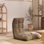 Tumbona de suelo plegable de tela gris taupe