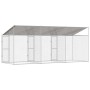 Jaula para perro Plateado 600 x 200 x 256 cm Acero Galvanizado