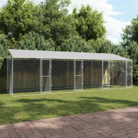 Jaula para perro Plateado 800 x 200 x 256 cm Acero Galvanizado