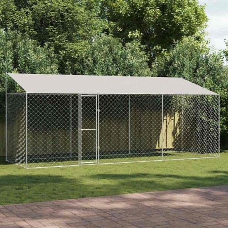 Jaula para perro Plateado 600 x 200 x 256 cm Acero Galvanizado
