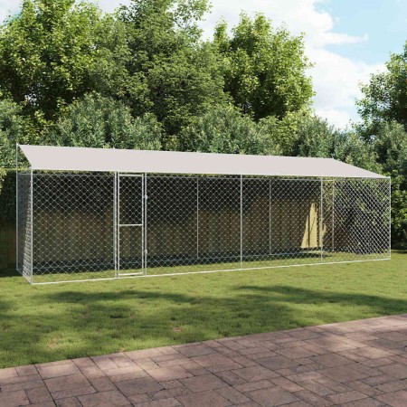 Jaula para perro Plateado 800 x 200 x 256 cm Acero Galvanizado