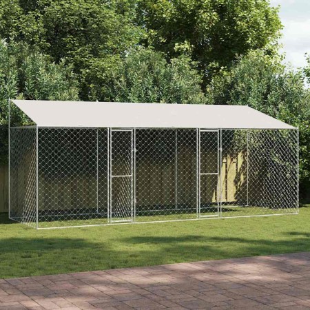 Jaula para perro Plateado 600 x 200 x 256 cm Acero Galvanizado