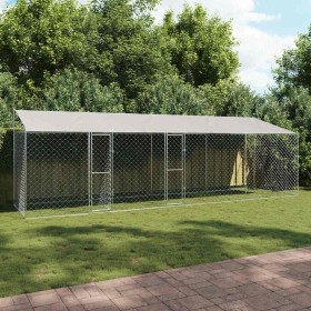 Jaula para perro Plateado 800 x 200 x 256 cm Acero Galvanizado