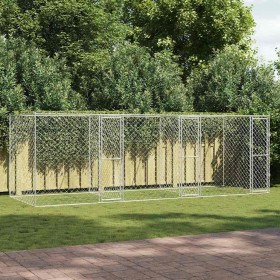 Jaula para perro Plateado 600 x 200 x 200 cm Acero Galvanizado