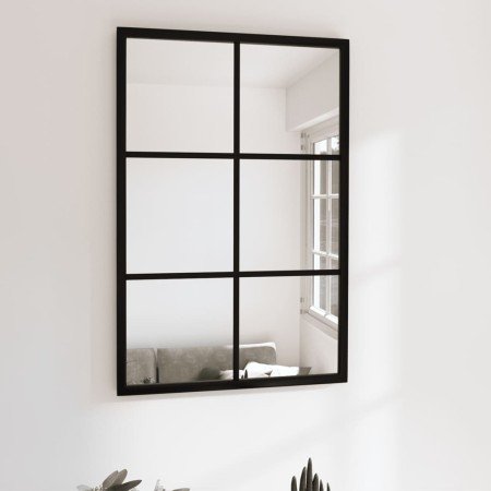 Espejo de pared metal negro 60x40 cm en Espejos | Comprar online en Foro24