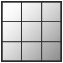 Espejo de pared metal negro 60x60 cm