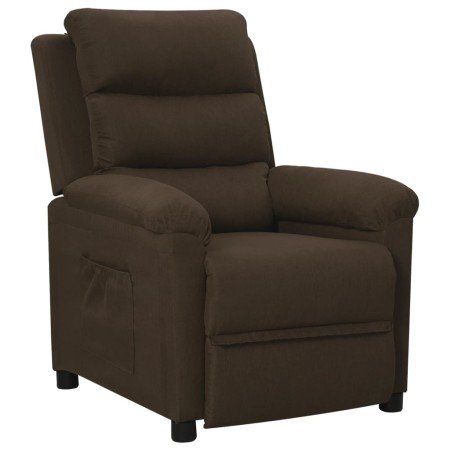 Sillón reclinable de tela marrón oscuro en Sillones | Comprar online en Foro24