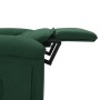 Sillón de masaje de tela verde oscuro