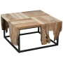 Ambiance Mesa auxiliar de madera de teca 65x65x35 cm