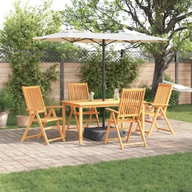 Conjunto de Comedor de Jardín 5 pcs Marrón