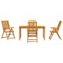 Conjunto de Comedor de Jardín 5 pcs Marrón