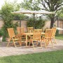Conjunto de Comedor de Jardín 7 pcs Marrón