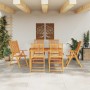 Conjunto de Comedor de Jardín 7 pcs Marrón