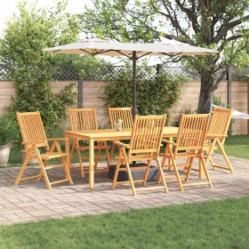 Conjunto de Comedor de Jardín 7 pcs Marrón