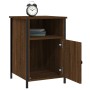 Oak brown plywood bedside table 40x42x60 cm by vidaXL, Nightstands - Ref: Foro24-825921, Price: 38,53 €, Discount: %