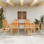 Conjunto de Comedor de Jardín 7 pcs Marrón