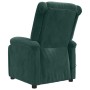 Sillón de masaje de terciopelo verde oscuro