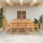 Conjunto de Comedor de Jardín 9 pcs Marrón