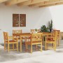 Conjunto de Comedor de Jardín 7 pcs Marrón