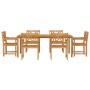 Conjunto de Comedor de Jardín 7 pcs Marrón