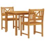 Conjunto de Comedor de Jardín 3 pcs Marrón