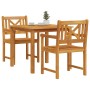 Conjunto de Comedor de Jardín 3 pcs Marrón