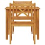 Conjunto de Comedor de Jardín 3 pcs Marrón