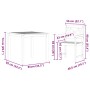 Conjunto de Comedor de Jardín 3 pcs Marrón