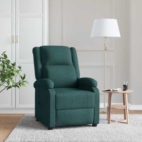 Sillón reclinable de tela verde oscuro en Sillones | Comprar online en Foro24