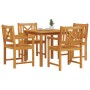 Conjunto de Comedor de Jardín 5 pcs Marrón
