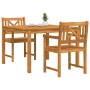 Conjunto de Comedor de Jardín 3 pcs Marrón