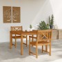 Conjunto de Comedor de Jardín 3 pcs Marrón