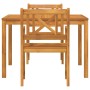 Conjunto de Comedor de Jardín 3 pcs Marrón